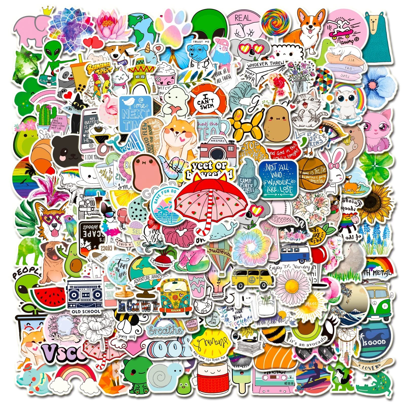 KYW wholesale custom vinyl Waterproof Cartoon Sticker see through stickers for digital printing