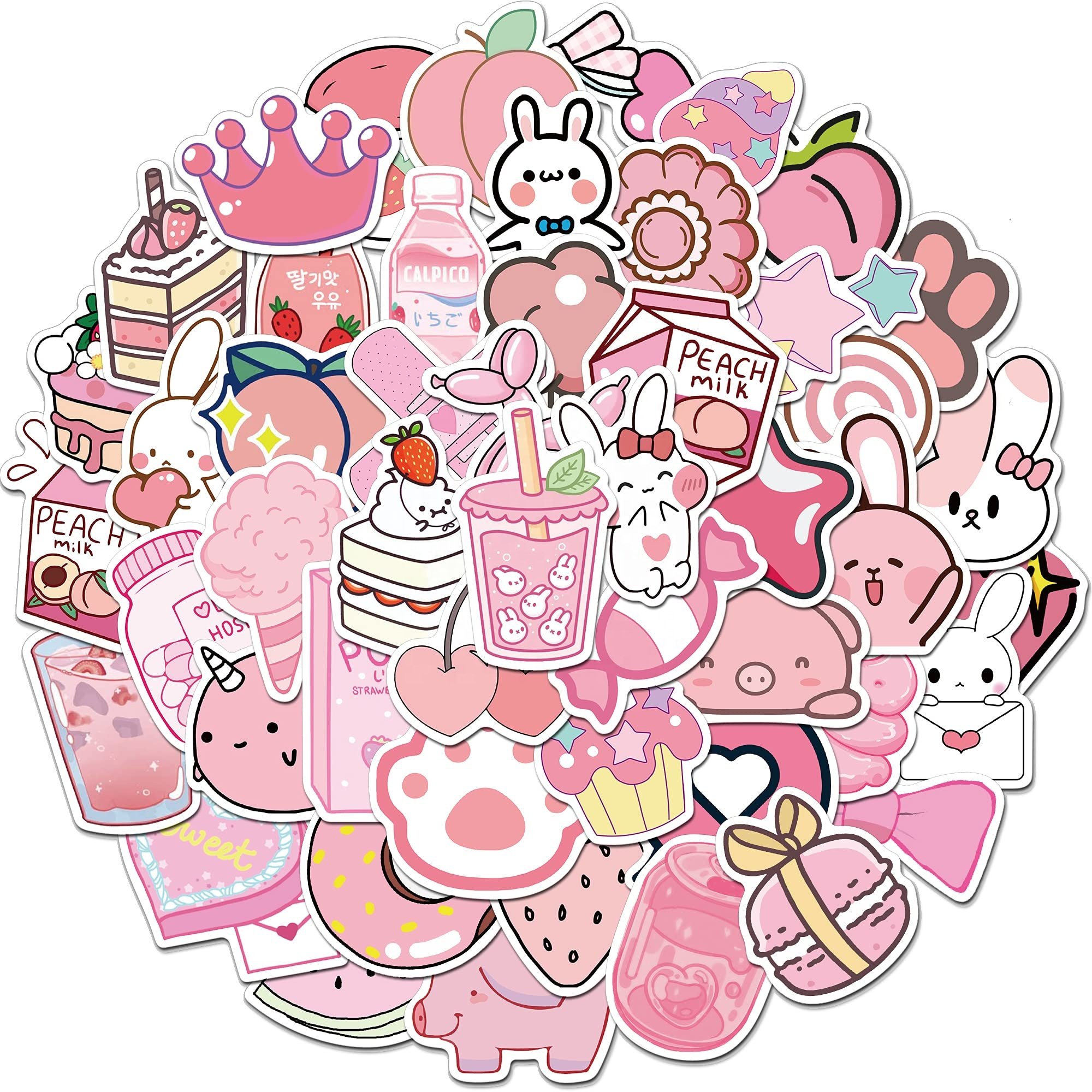 KYW wholesale custom vinyl Waterproof Cartoon Sticker see through stickers for digital printing