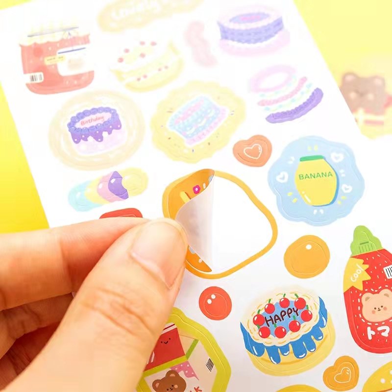 custom Cute Cartoon Decorative diary sticker label