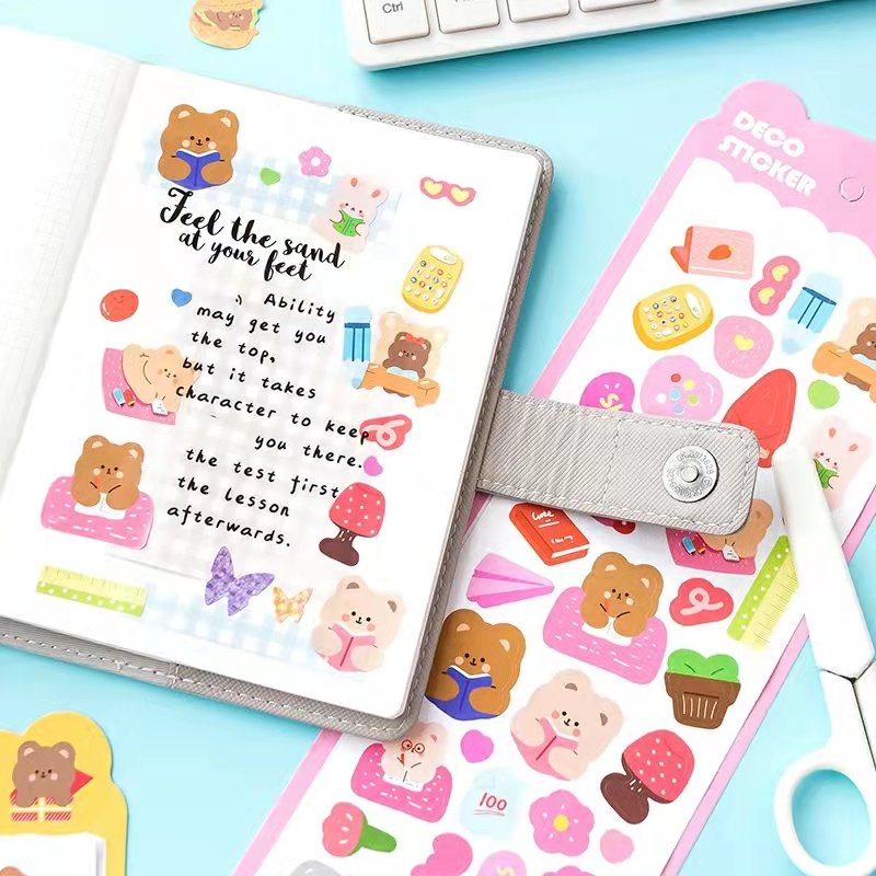 custom Cute Cartoon Decorative diary sticker label