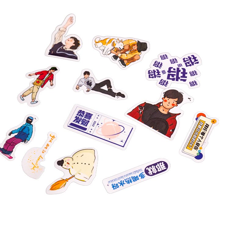 Custom PVC Waterproof Die Cut Cartoon Stickers Sheet Printing Manufacturer Decorative Vinyl Label Stickers For Child Toy