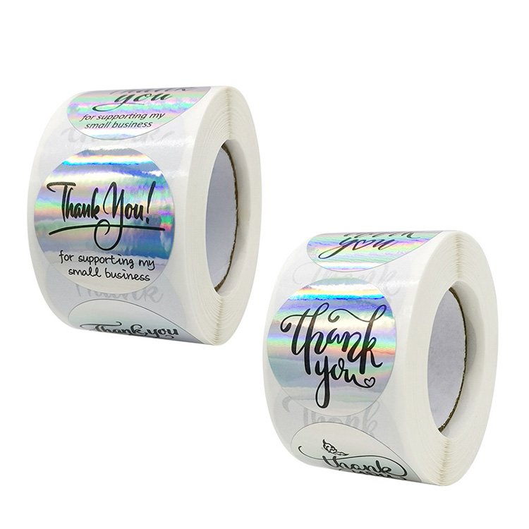 Holographic Weed Window Stickers Food Carton PET Customised Adhesive Sticker Custom Design Assorted Korean Custom Die Cut Shape
