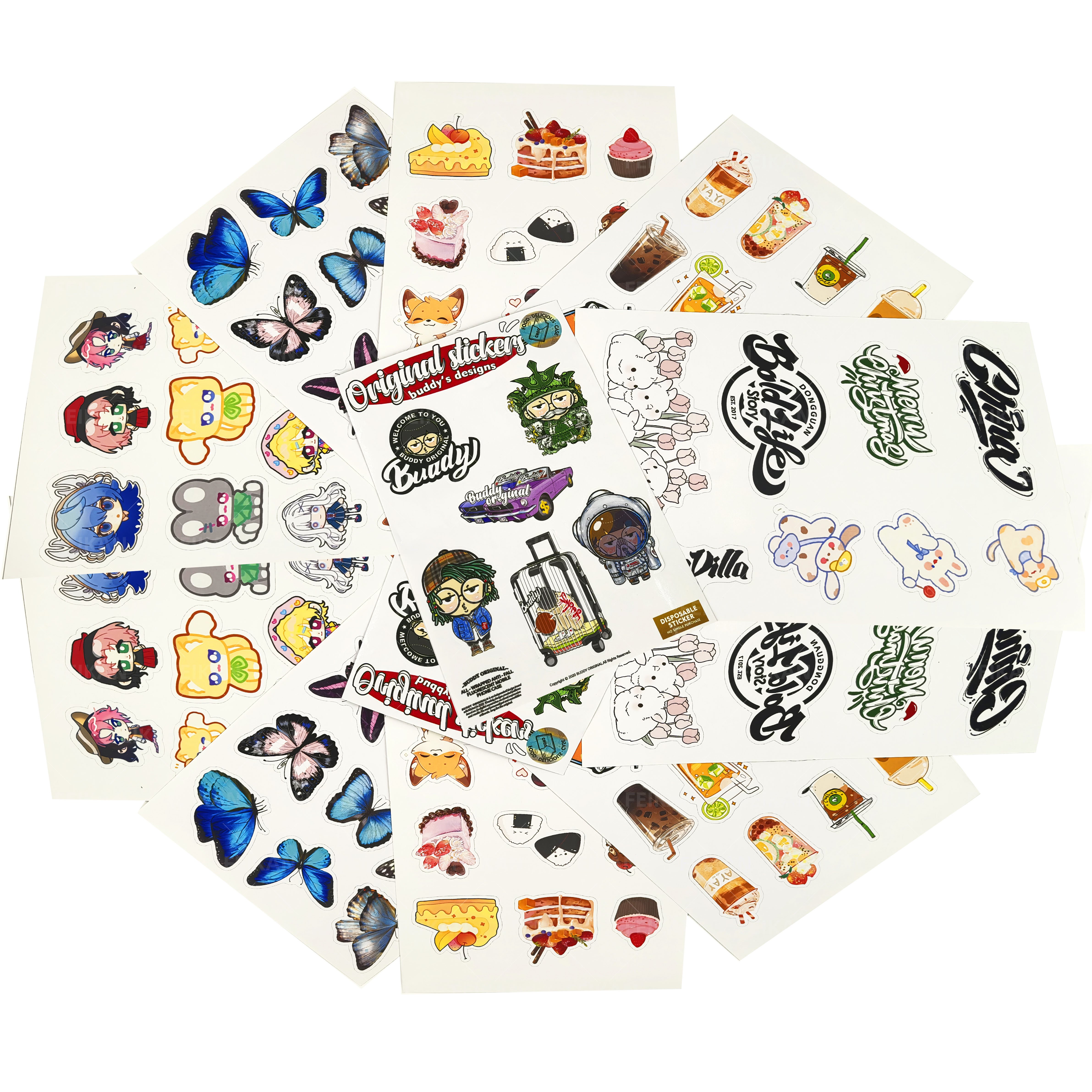 Custom die cut sticker Waterproof made holographic sticker Laser Sticker