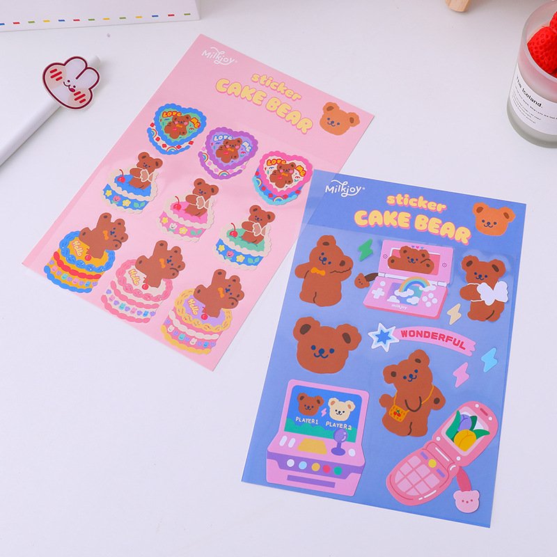 Eco-Friendly Adhesive Cartoon Kiss Cut Stickers Sheet Waterproof High-Quality Sticker Sheet Custom Print