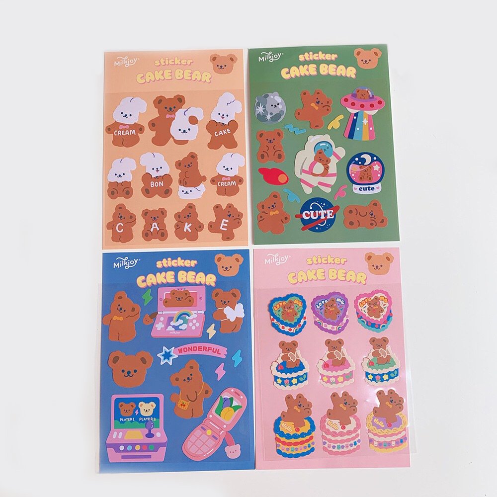 Eco-Friendly Adhesive Cartoon Kiss Cut Stickers Sheet Waterproof High-Quality Sticker Sheet Custom Print