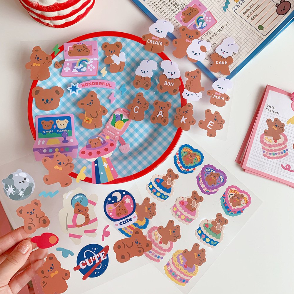 Eco-Friendly Adhesive Cartoon Kiss Cut Stickers Sheet Waterproof High-Quality Sticker Sheet Custom Print