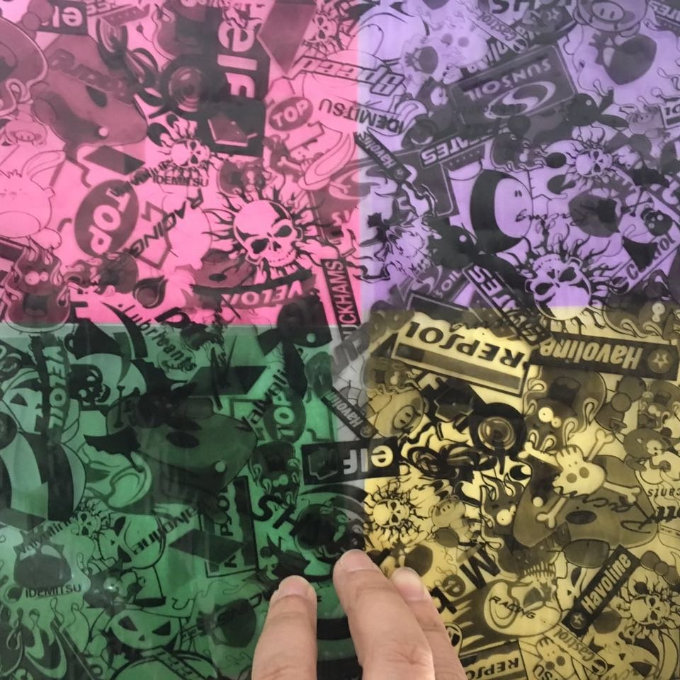 Cubic Coating Exclusive 100cm Black and Sticker Bomb new arrival water transfer printing hydrographics/ hydrographics film
