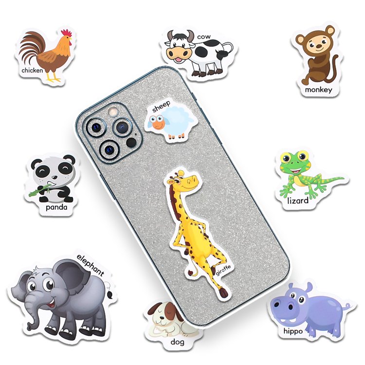 Cute Cartoon Anime Reusable Sticker Album for Collecting, Small Activity Album with 30 Puffy Stickers to Start