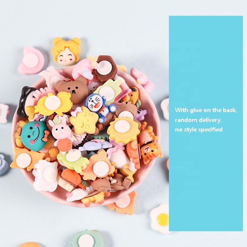 3D resin stickers cute cartoon water cup self adhesive stickers mixed diy phone shell refrigerator bottle plastic deco stickers