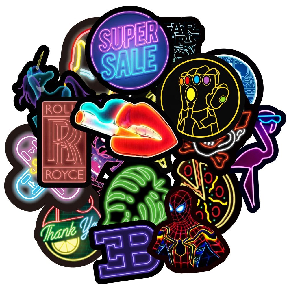 Customized Glow In The Dark Logo Label Stickers Die-Cut 3D Hologram Sticker Rainbow Custom Holographic Sticker