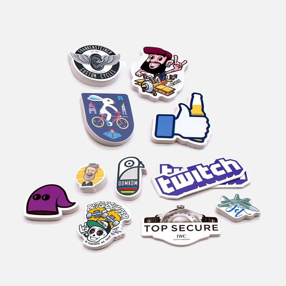 Custom Design Personalized Logo Self Adhesive Waterproof PVC Vinyl Cartoon Die Cut Sticker