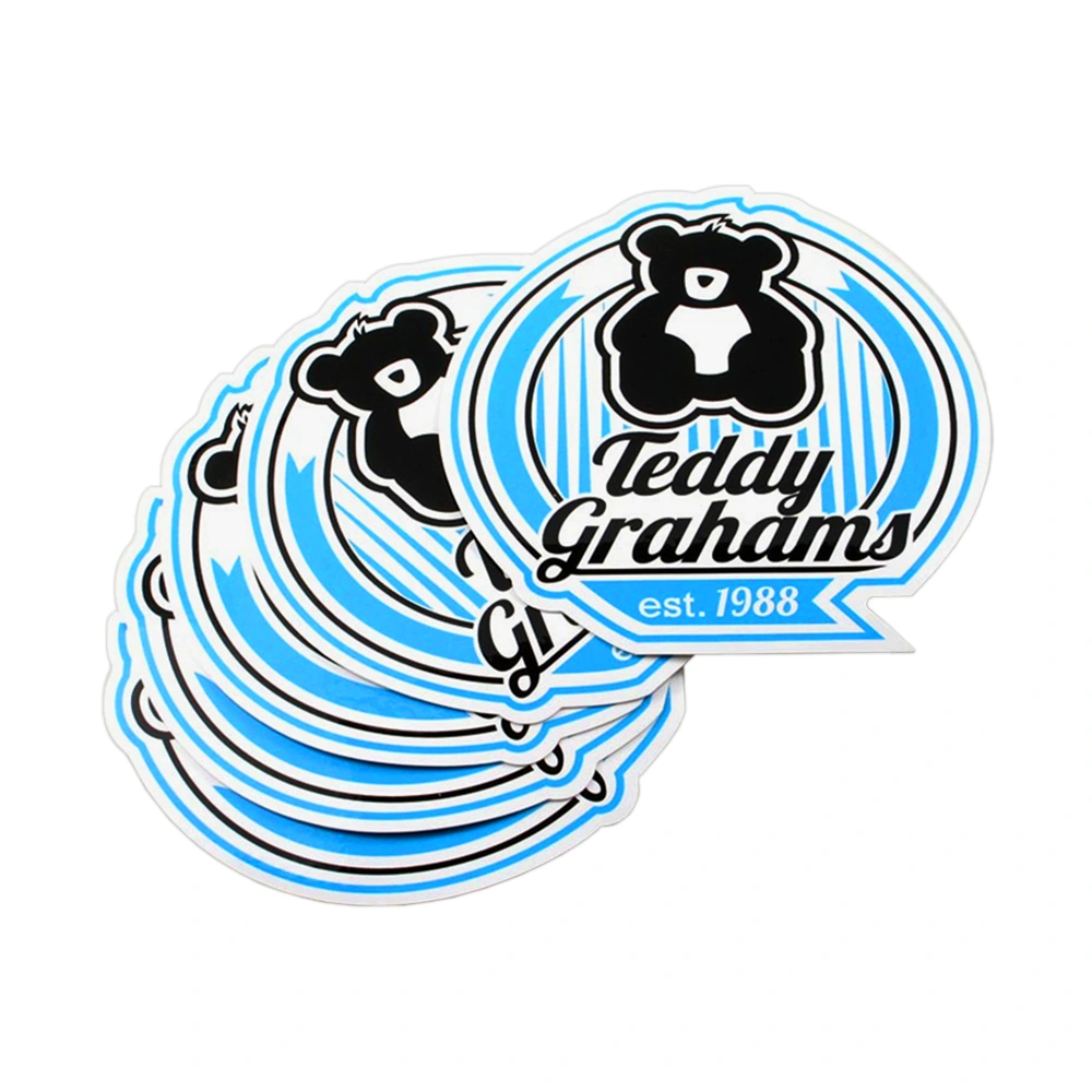 Custom Design Personalized Logo Self Adhesive Waterproof PVC Vinyl Cartoon Die Cut Sticker