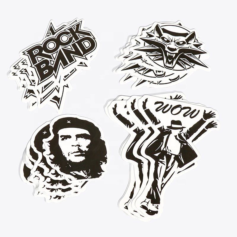 Custom UV Resistant Vinyl PVC Cartoon Die cut Sticker Durable Waterproof Self Adhesive Logo Label Outdoor Decorative Stickers