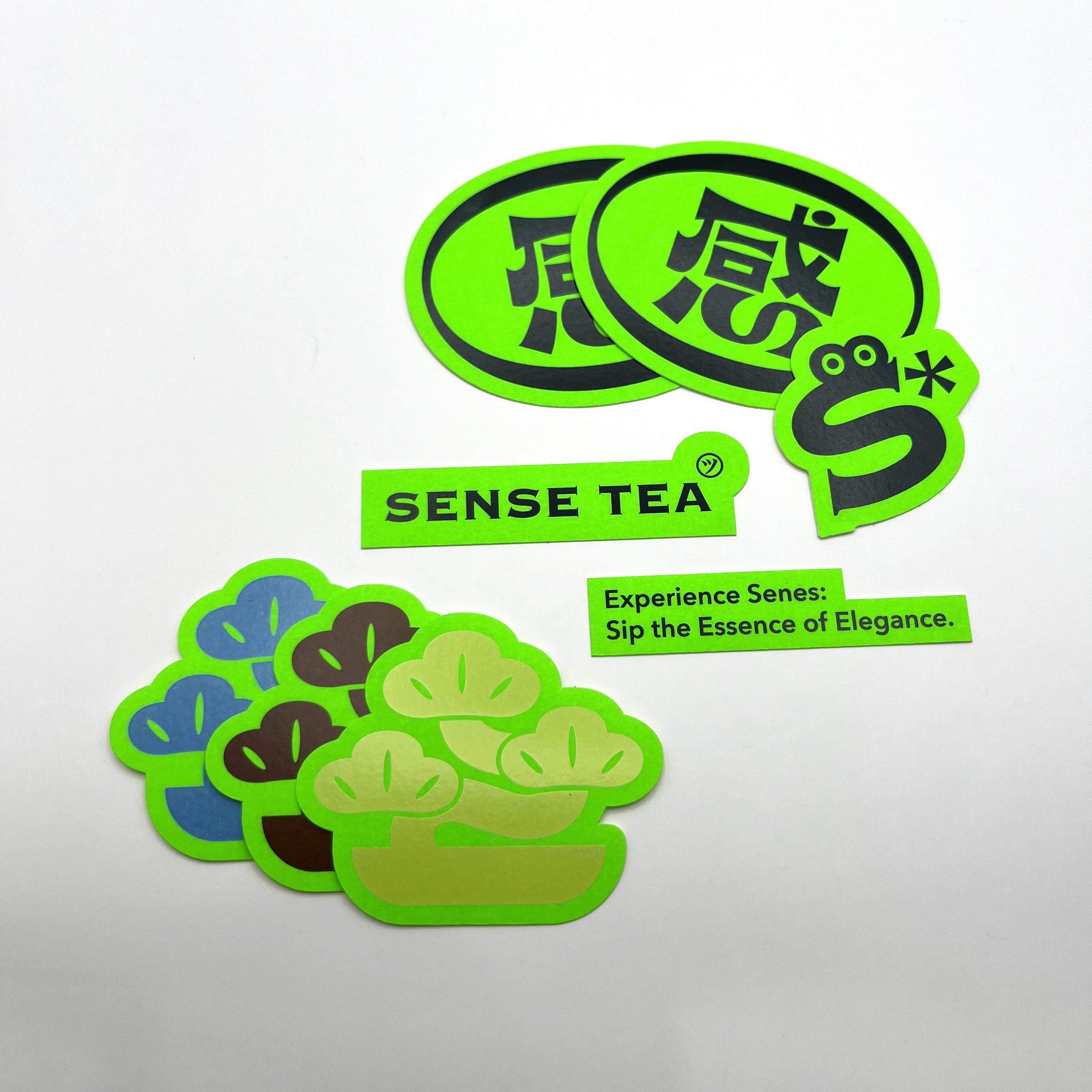 Colors Fluorescent Green Yellow Pink Orange Label Stickers Cartoon Sticker Die Cut Stickers Fluorescent