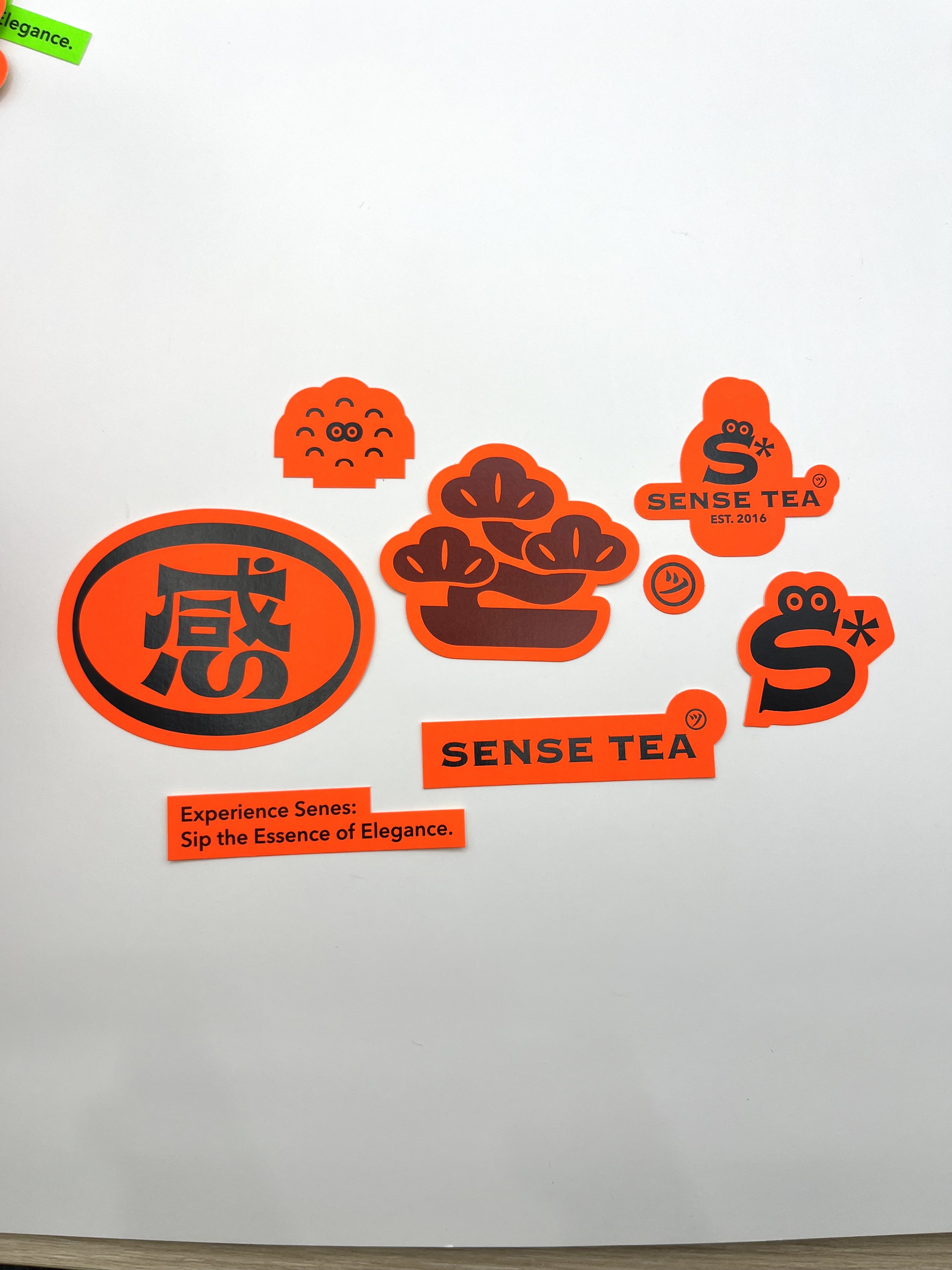 Colors Fluorescent Green Yellow Pink Orange Label Stickers Cartoon Sticker Die Cut Stickers Fluorescent