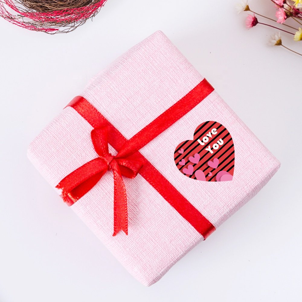 New Valentine's Day Love Stickers Valentine's Gift Decorative Labels printing logo pvc self-adhesive sticker