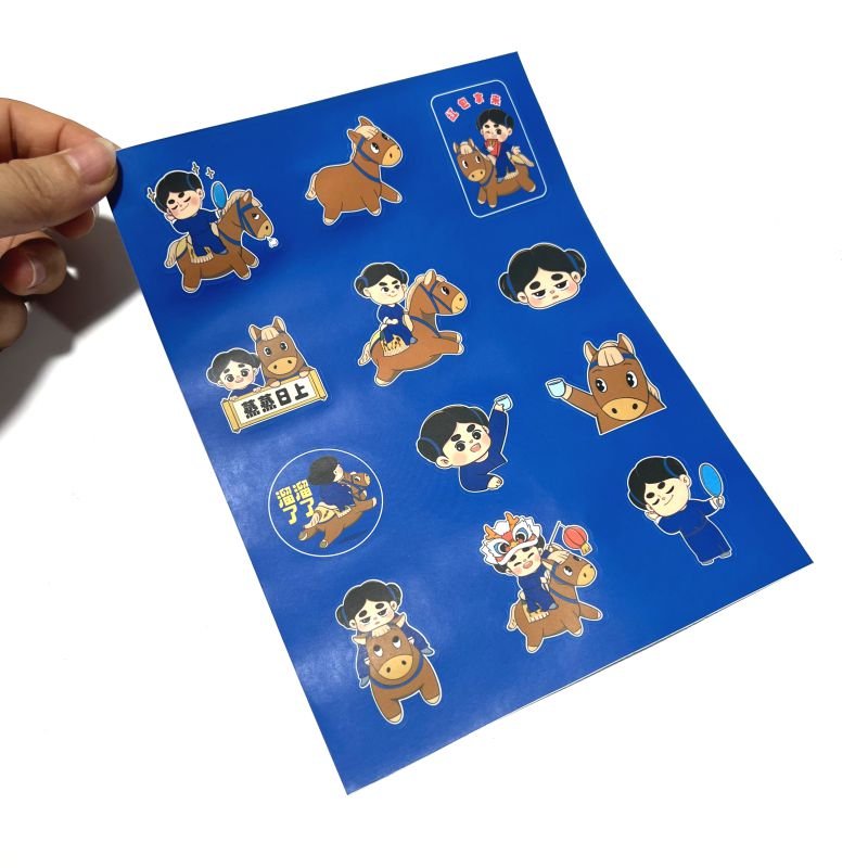 High Quality Wholesale Logo Cartoon Kiss Cut Cute Stickers Paper For Kids