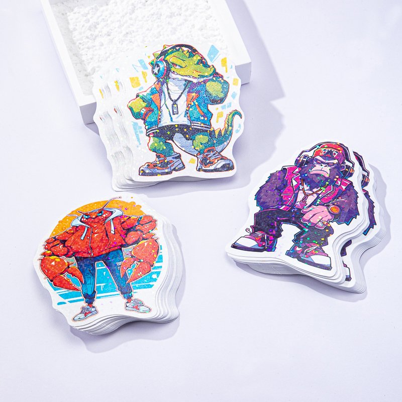 Custom Kiss Cut Pvc Stickers Sheet Adhesive reusable Stickers Cartoon Letters Waterproof Kiss Cut Stickers Sheet