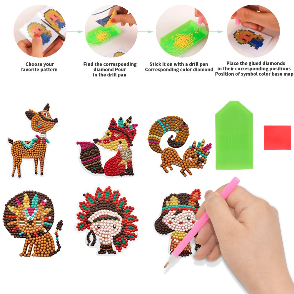 Customizable 3D handmade creative cartoon animal puzzle children's diamond painting with customizable patterns
