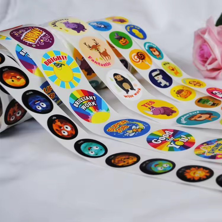 Custom Vinyl Waterproof Self Adhesive Planner Sticker Sheet Paper Sheet Label Logo Kiss Cut Cartoon Sticker Sheet Custom