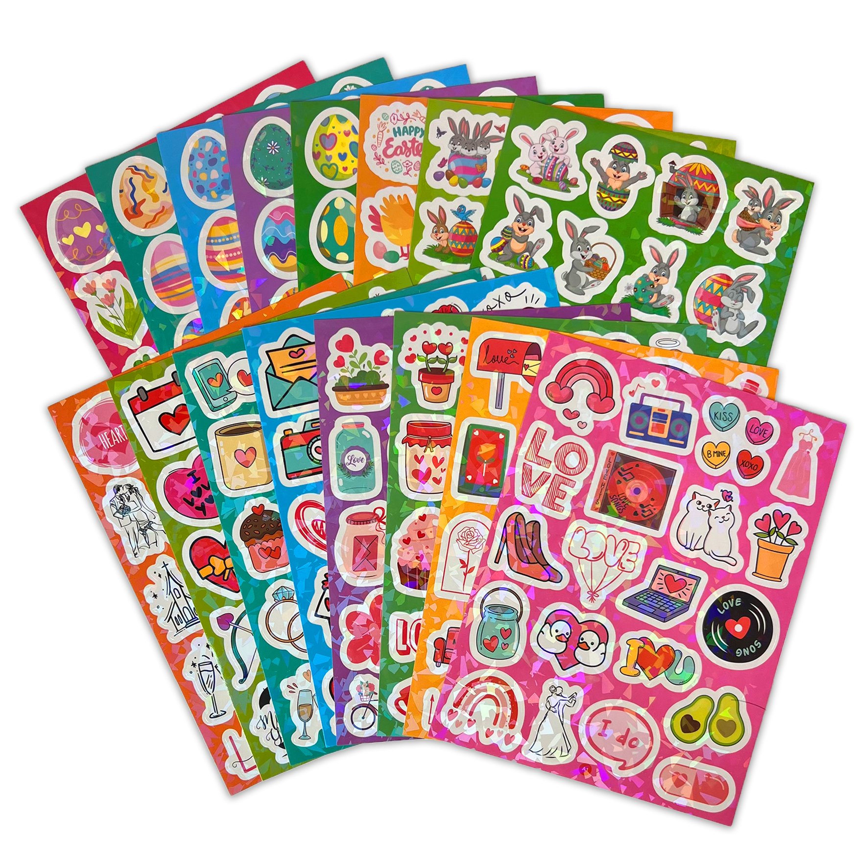 Custom Vinyl Waterproof Self Adhesive Planner Sticker Sheet Paper Sheet Label Logo Kiss Cut Cartoon Sticker Sheet Custom