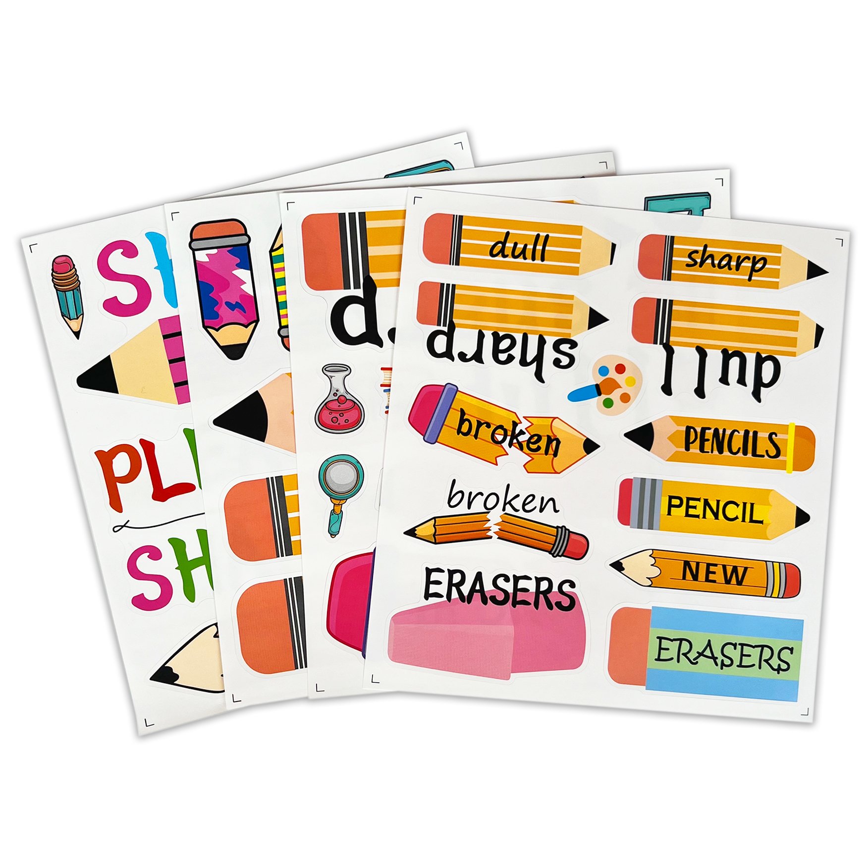Custom Vinyl Waterproof Self Adhesive Planner Sticker Sheet Paper Sheet Label Logo Kiss Cut Cartoon Sticker Sheet Custom