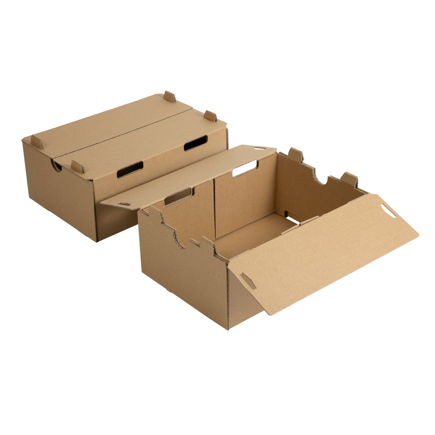 Manufacturer custom recycle corrugated toys packaging craft 5-ply thick hole cardboard lid paper packaging folding cartoon box
