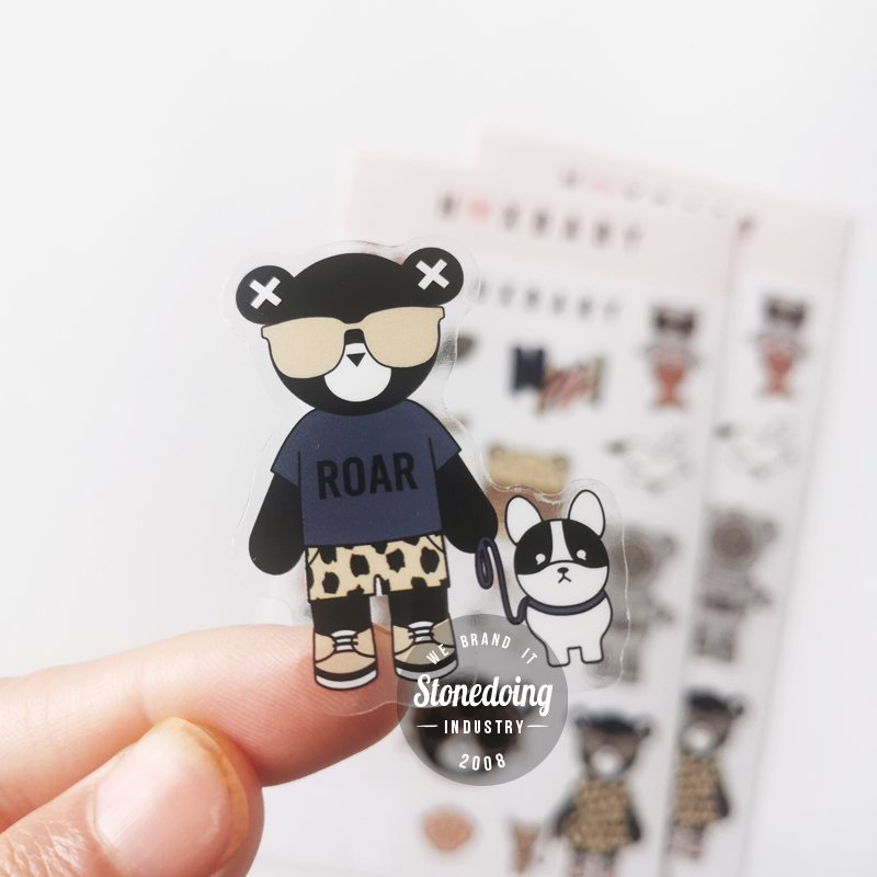 Personalized Cartoon Logo Clear Die Cut Sticker Holographic Vinyl Stickers Custom Kiss Cut Sticker Sheet