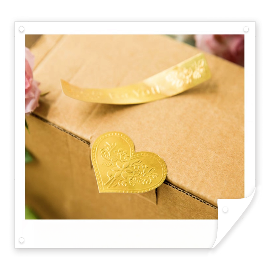 Custom Creative Retro Relief Adhesive Sticker Three-Dimensional Three-Dimensional Gift Packaging Labels Envelope Sealing Paste