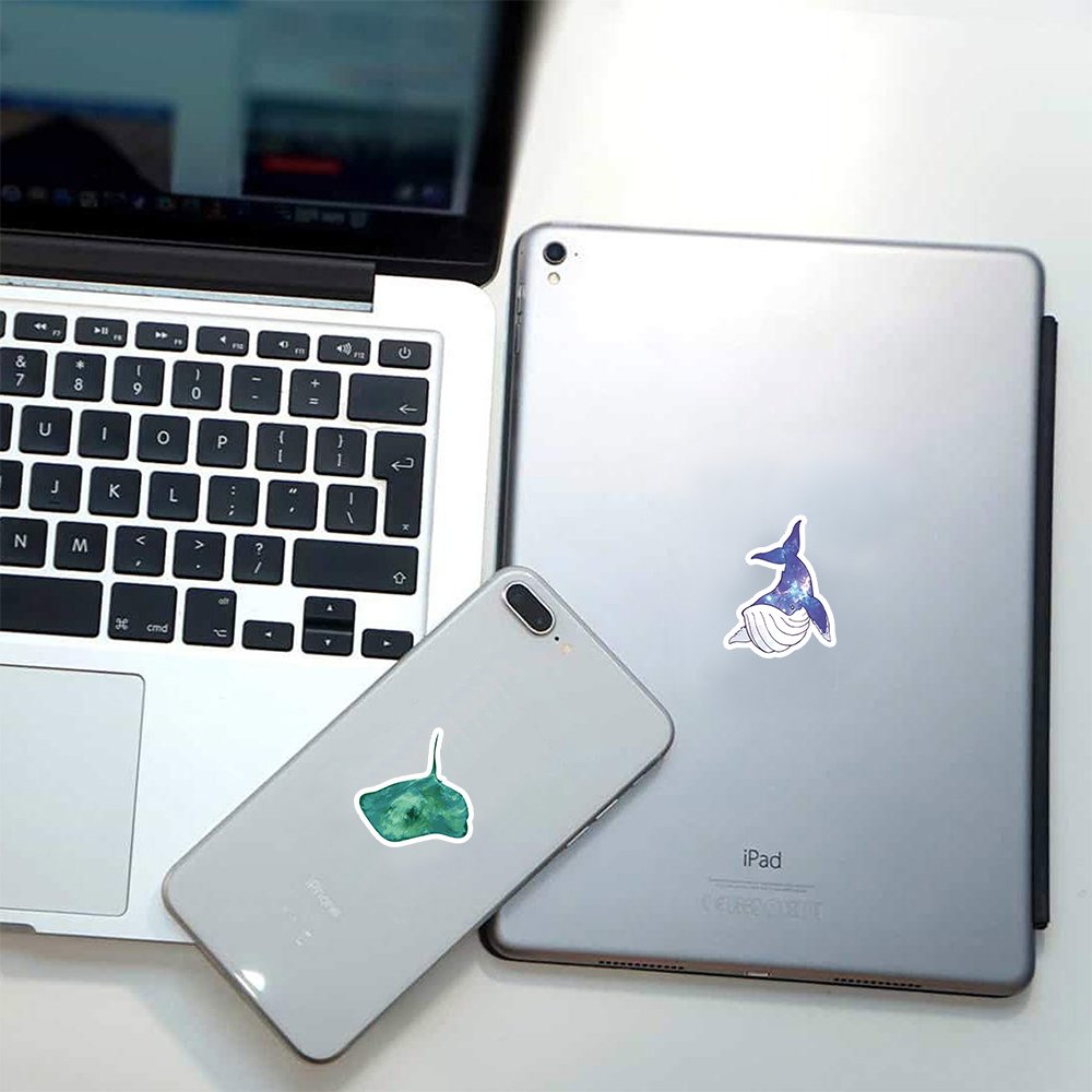 50 PCS Marine life animals sea turtle shark octopus cute vinyl Cartoon Stickers Custom for Laptop