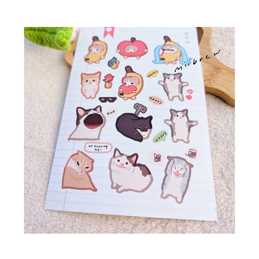 Cartoon Stickers Waterproof Self Adhesive UV Printing Customized Die Cut Funny Cartoon Stickers