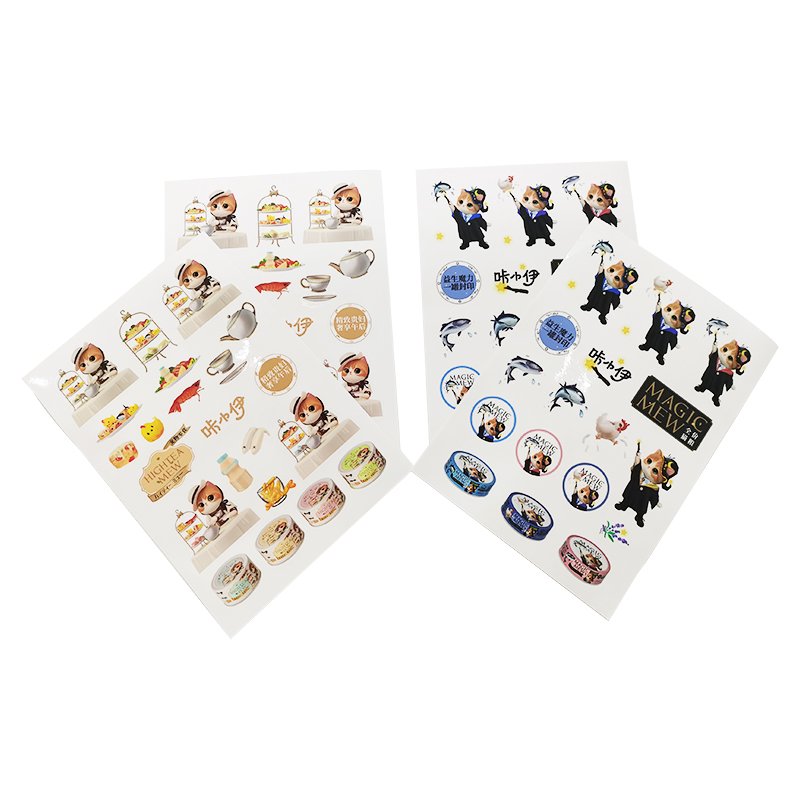 Customizable Glossy Waterproof Vinyl Kiss-Cut Sticker Cute Adhesive Paper Carton Label Candle Packaging Custom Printed Designs