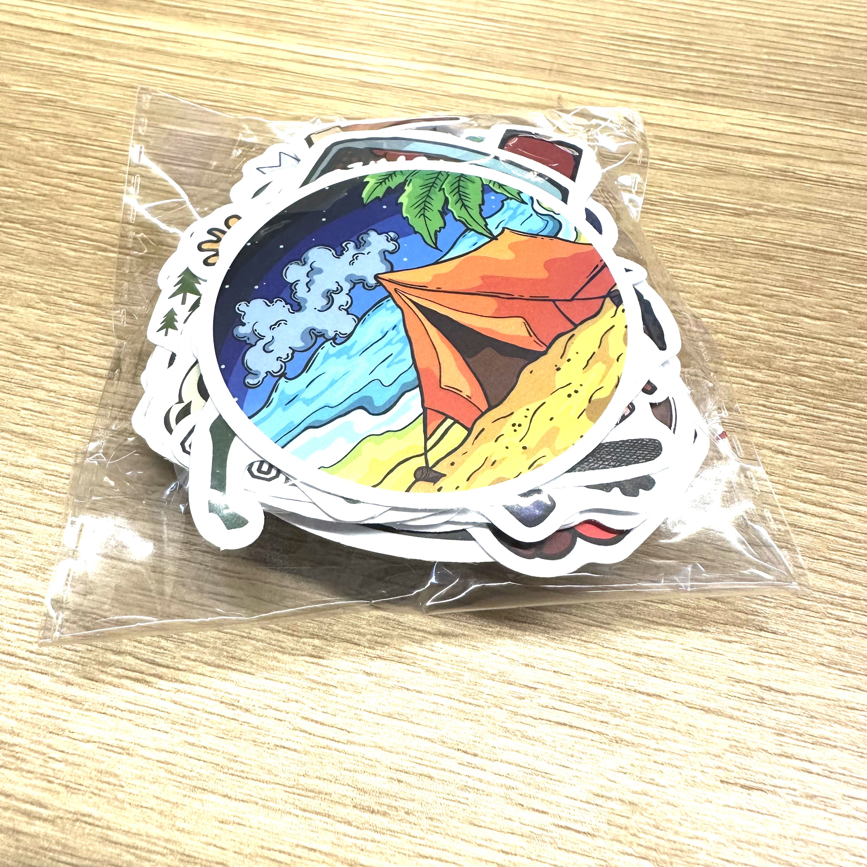 New Style Printed Waterproof Die Cut Adhesive Vinyl PVC Sticker pack logo aesthetic vinyl stickers cute cartoon flash sticker