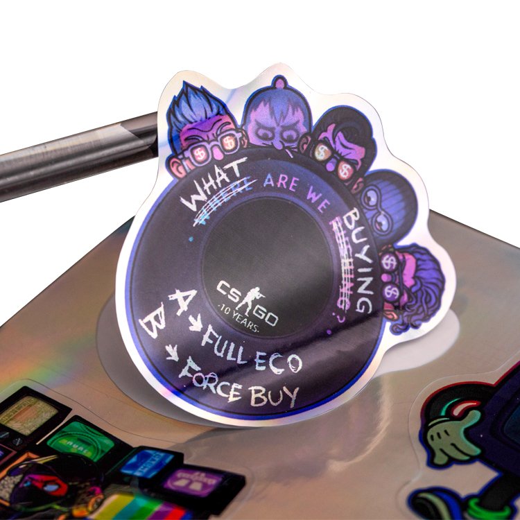 Custom PVC Waterproof Cartoon Hologram Stickers Sheet Printing Manufacturer Decorative Label Stickers For Child Toy