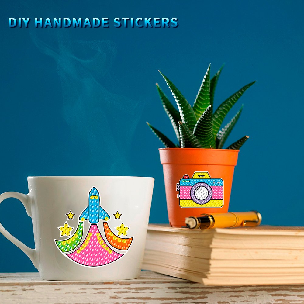 Customized Diamond Painting DIY Wholesale Painting Set Children's Cartoon Spaceship Planet Cute 5d Diamond Painting Stickers
