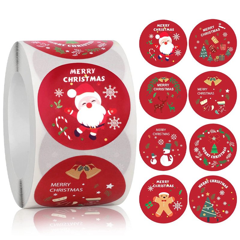 2025 Christmas Snowman Stickers Custom Waterproof Vinyl Holiday Merry Christmas Sticker for Kids Teens Home Decoration