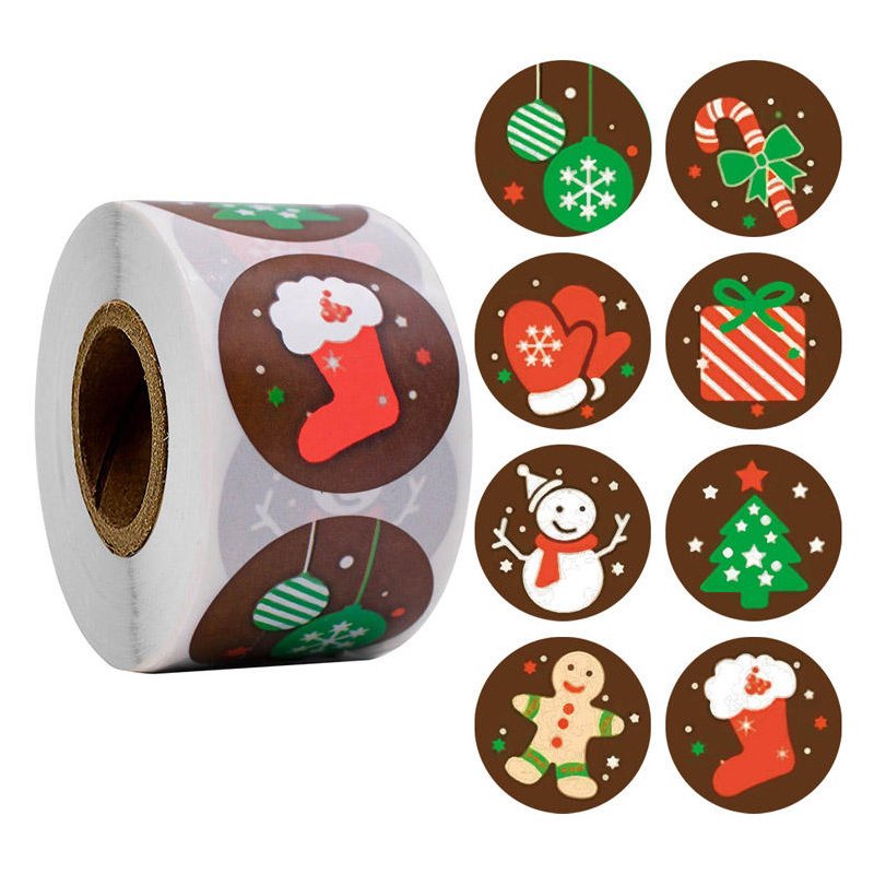 2025 Christmas Snowman Stickers Custom Waterproof Vinyl Holiday Merry Christmas Sticker for Kids Teens Home Decoration