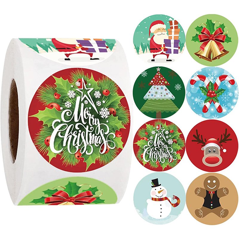 2025 Christmas Snowman Stickers Custom Waterproof Vinyl Holiday Merry Christmas Sticker for Kids Teens Home Decoration