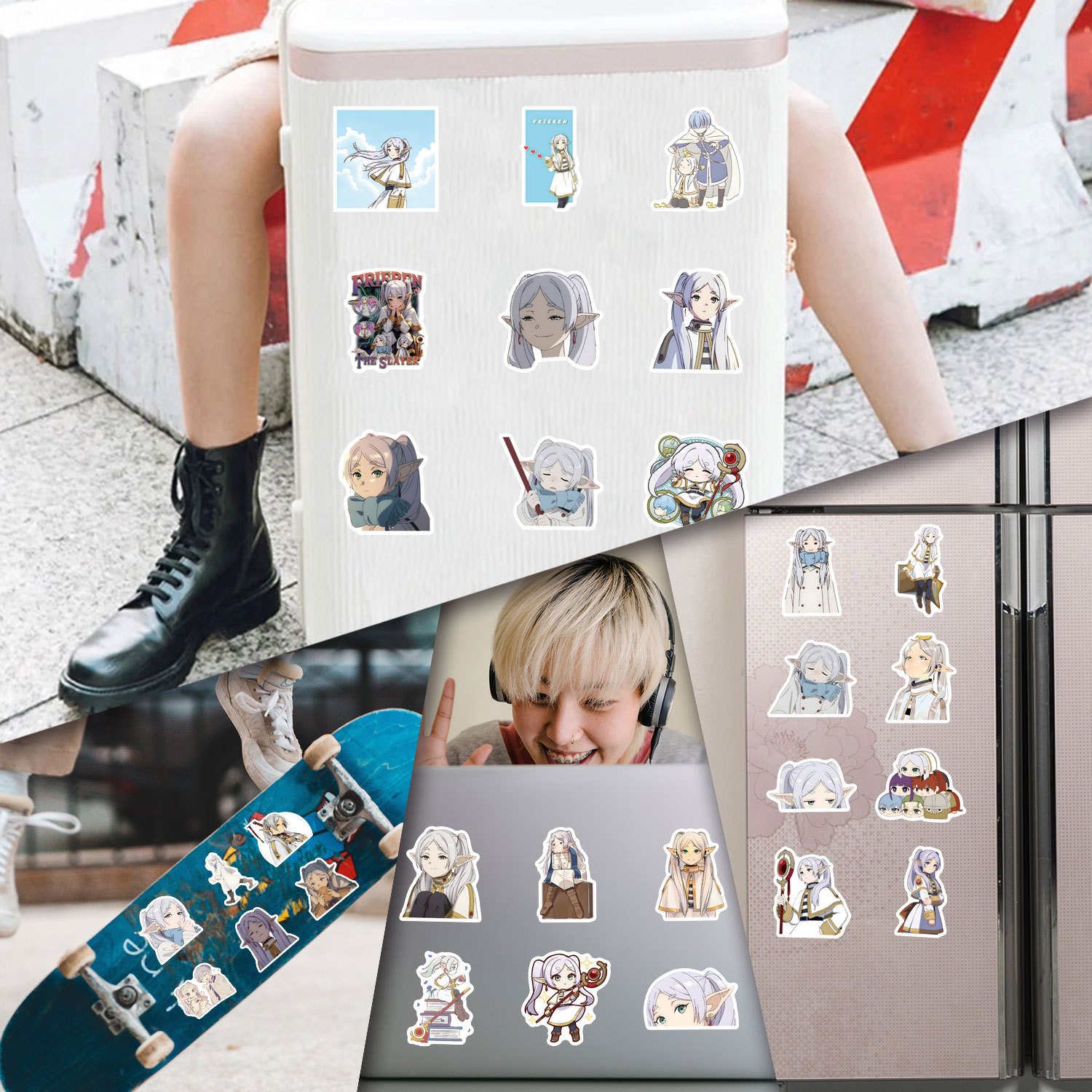 55Pcs Frieren Beyond Journeys End Anime Graffiti Stickers For Bottle Book Decor Japanese Cartoon Sticker
