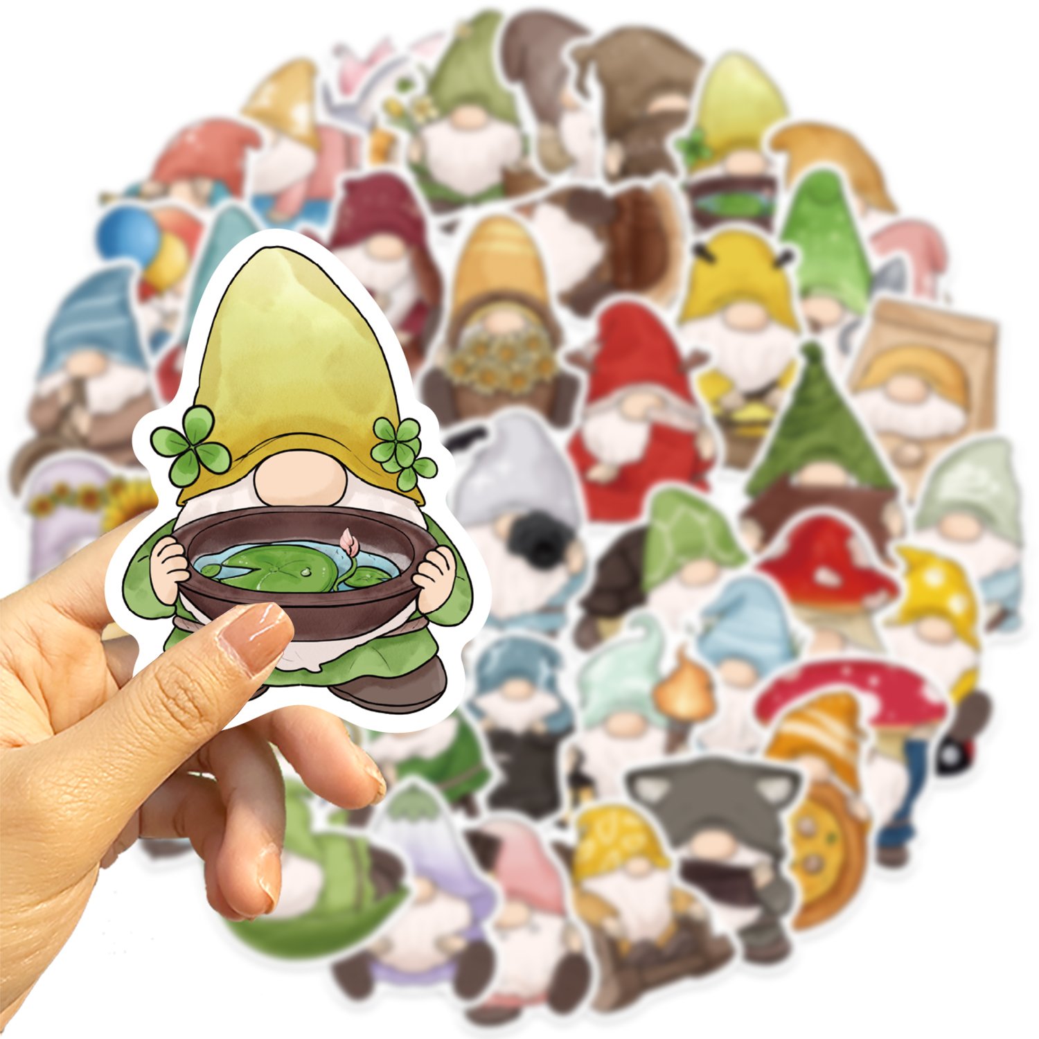 50pcs Cartoon Dwarf Christmas Graffiti Stickers Laptop Phone Case Luggage Diary Decoration Waterproof Toy Gift Decal Wholesale