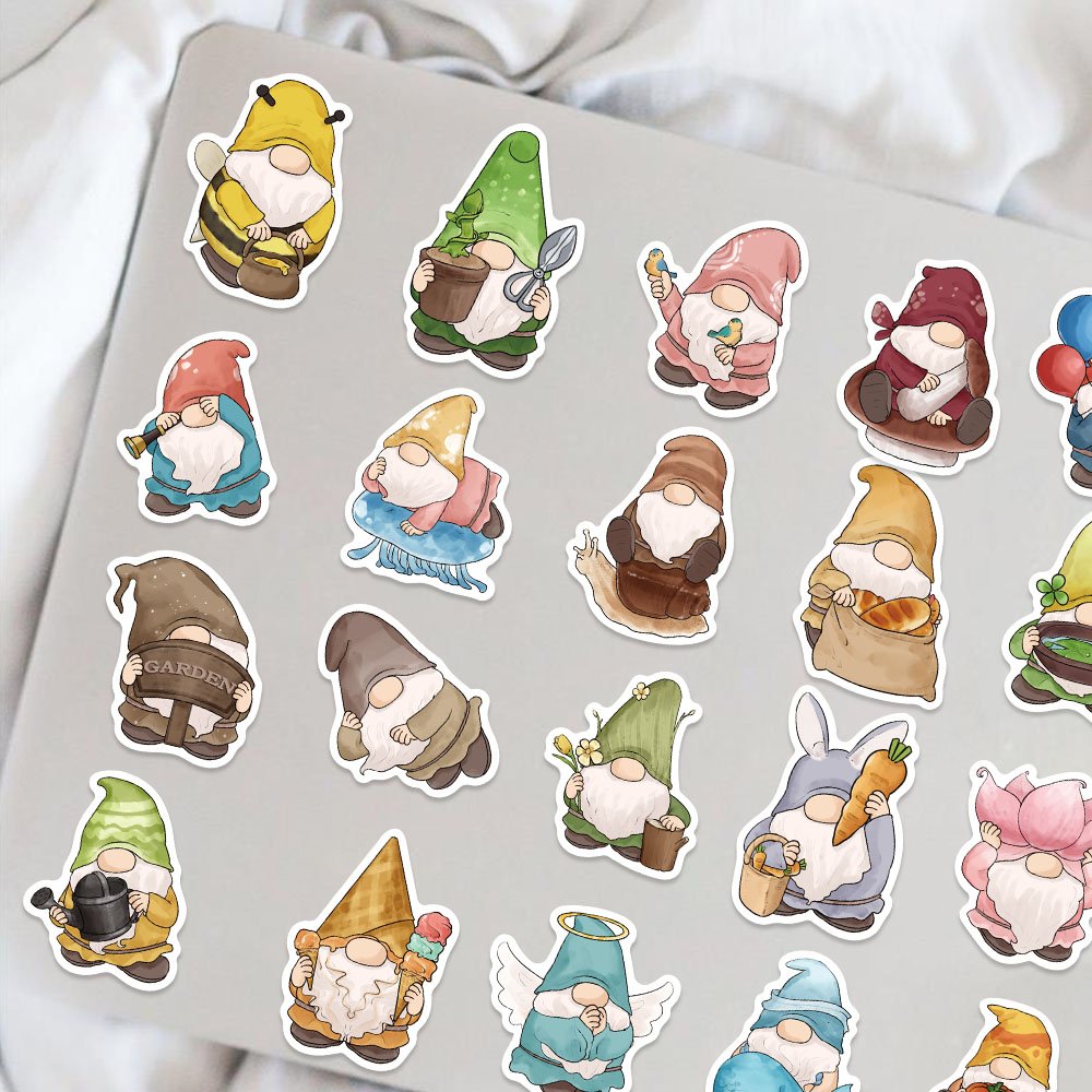 50pcs Cartoon Dwarf Christmas Graffiti Stickers Laptop Phone Case Luggage Diary Decoration Waterproof Toy Gift Decal Wholesale
