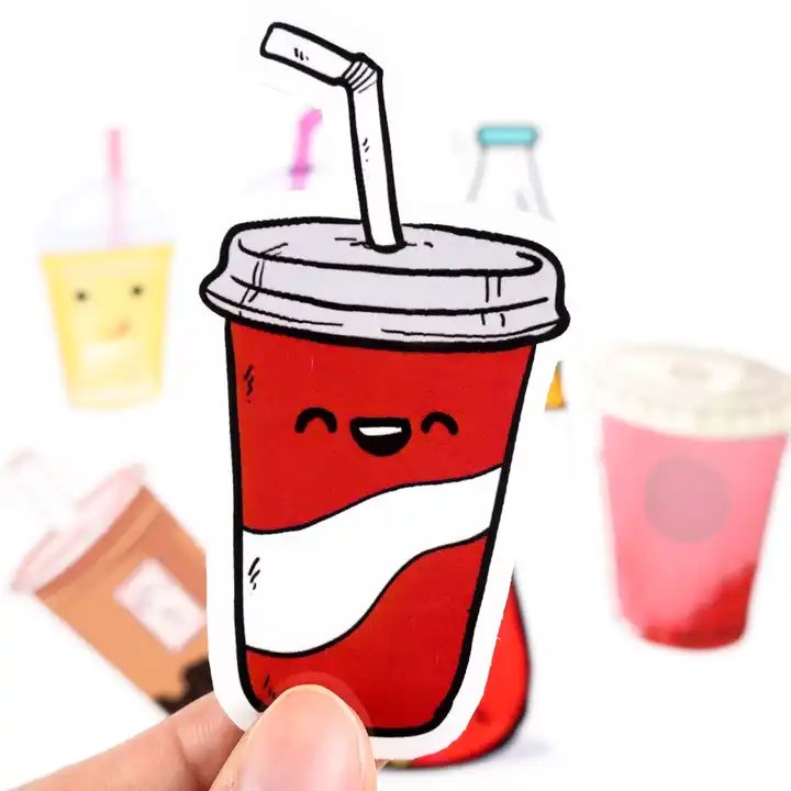 Custom cartoon waterproof label stickers Custom die-cut self-adhesive label stickers