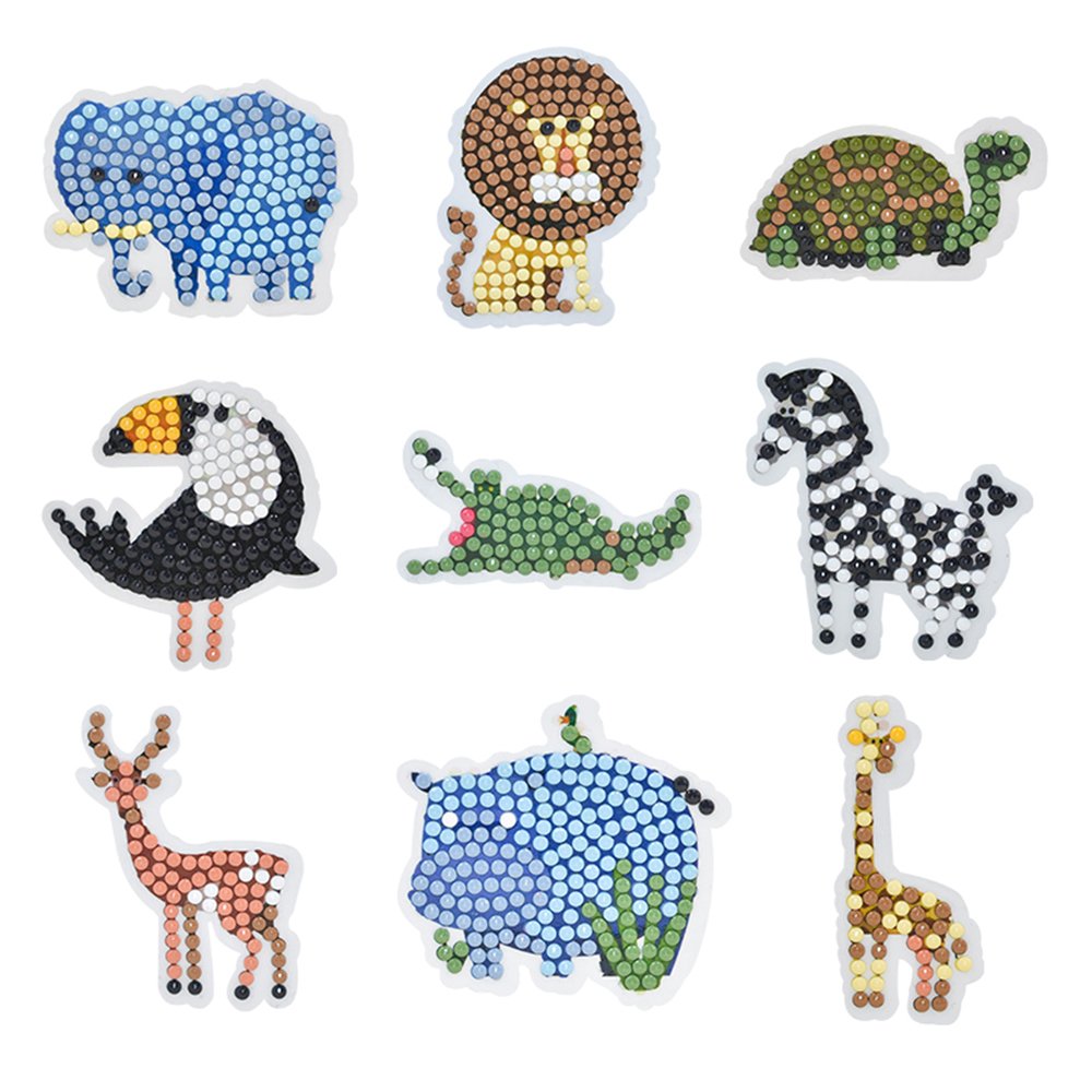 Hot Sell Kids Diamond Painting Stickers Kit DIY Arts Elephant Tortoise Lion Giraffe Diamond Painting