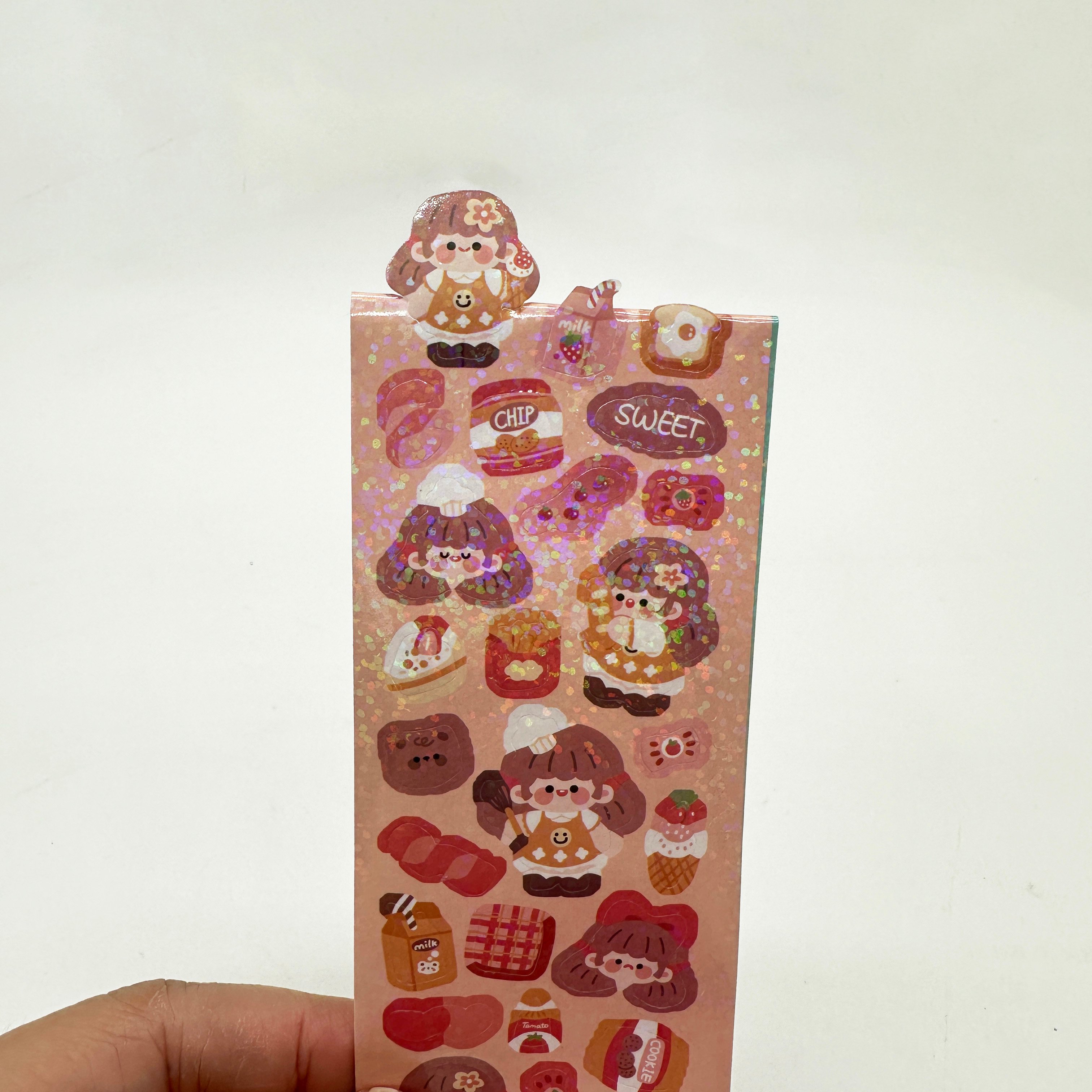 BD PACK waterproof removable vinyl glitter pvc planner custom kiss cut sticker sheets printing holo sticker suppliers