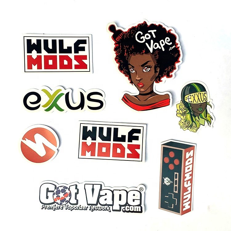 Custom Die Cut Self-Adhesive Waterproof Vinyl Sticker Logo Printing Label Holographic PVC Uvproof Sticker