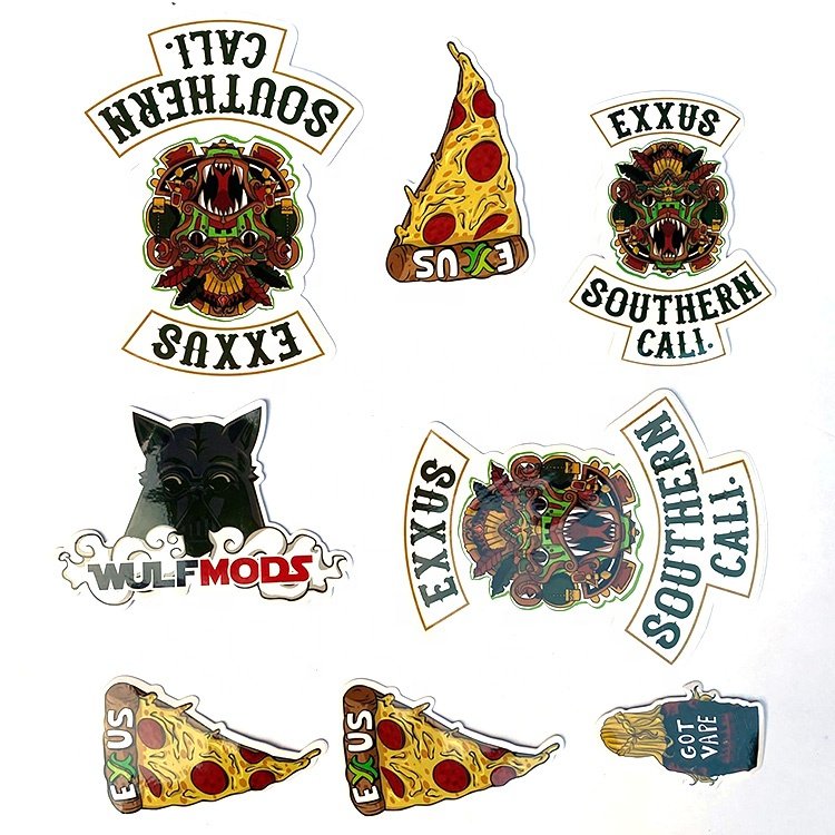 Custom Die Cut Self-Adhesive Waterproof Vinyl Sticker Logo Printing Label Holographic PVC Uvproof Sticker
