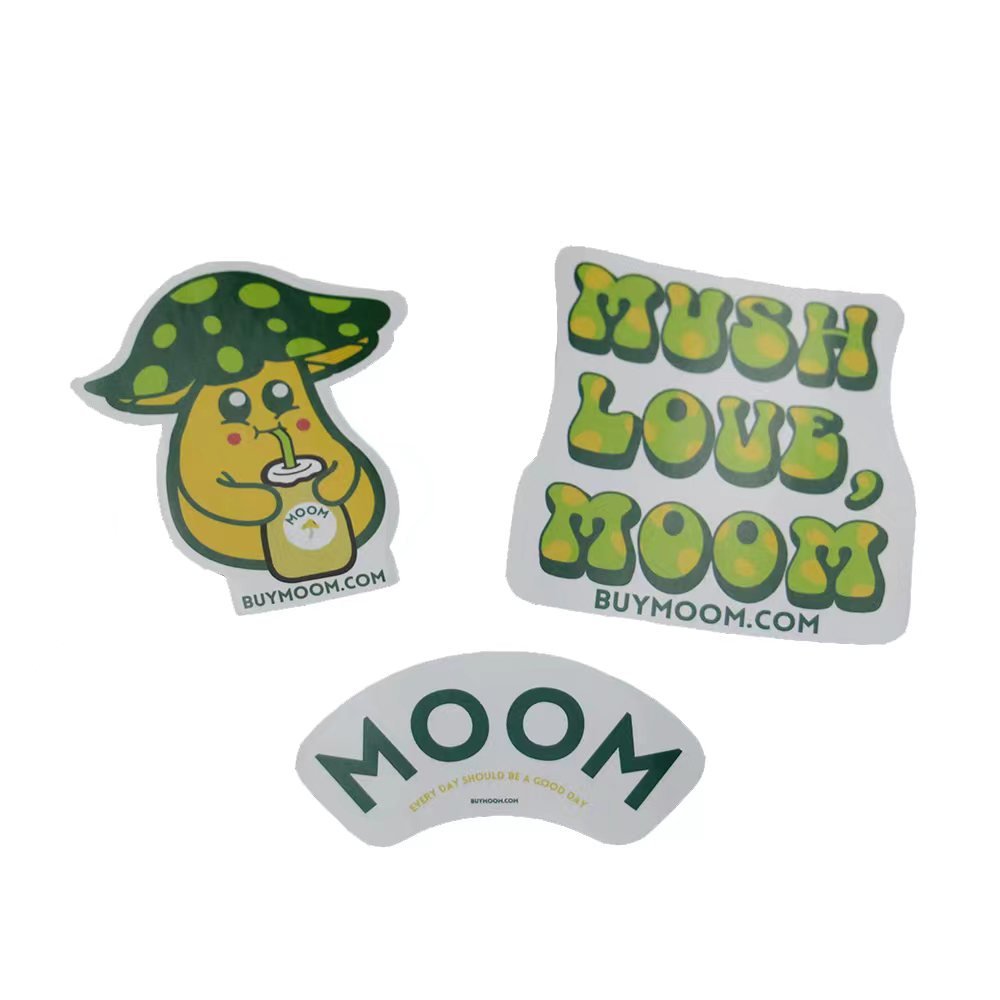 die cut printable mushroom small vinyl laptop printed custom personalizados kawaii cartoon very cute logo sticker labels