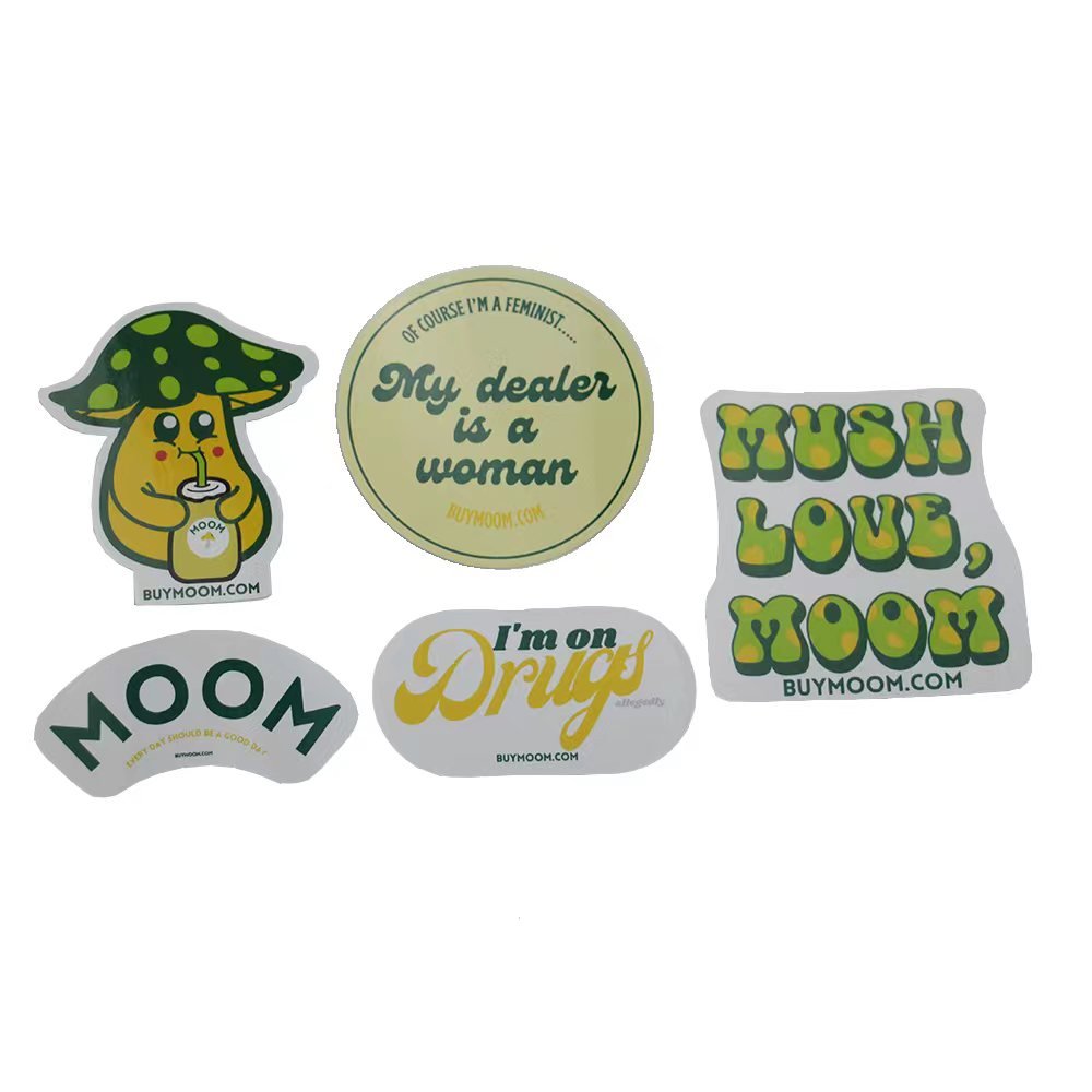 die cut printable mushroom small vinyl laptop printed custom personalizados kawaii cartoon very cute logo sticker labels