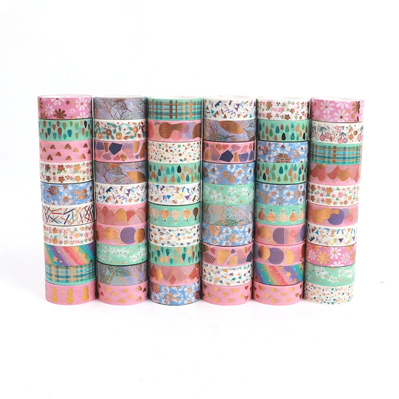 Paper tape set gift boxed children diy handbook tape new whole roll of decorative cute cartoon paper tape