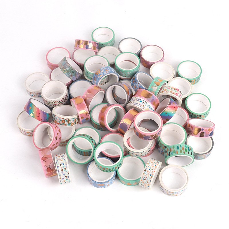 Paper tape set gift boxed children diy handbook tape new whole roll of decorative cute cartoon paper tape